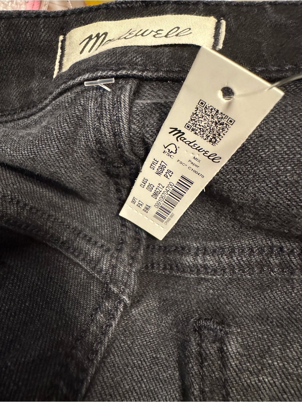 Madewell | The Curvy Perfect Vintage Wide Leg Jean - High Rise -Washed Black NWT - Picture 6 of 9